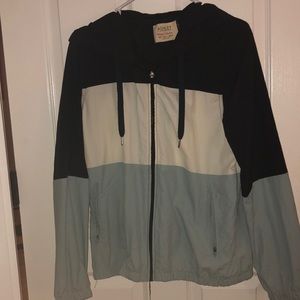 striped windbreaker/ jacket